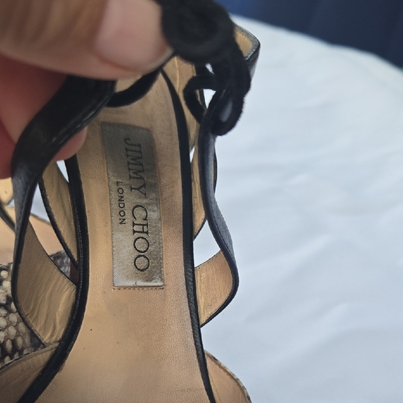 Jimmy Choo Black and Tan Heels - Picture 2 of 8